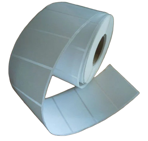 Plain White Barcode Label Roll - Shape: Rectangular