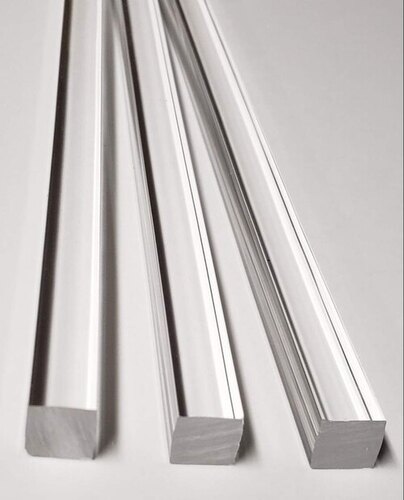 Transparent Square Acrylic Rod - Color: Clear