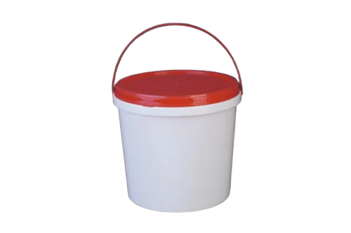 5000 Ml Round Plastic Container - Plastic, 5 Litre, White, Transparent, Black, Eco-Friendly, Water Resistant