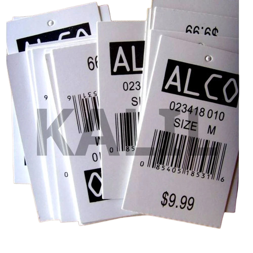 Garment Barcode Tags - Coating Type: Matte Coated