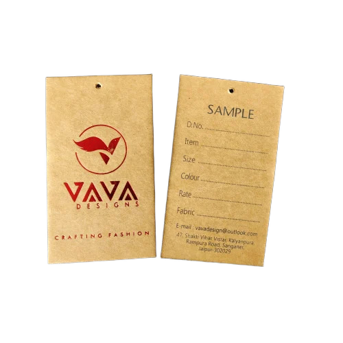 Printed Paper Hang Tag For Garments - Coating Type: Matte Coated