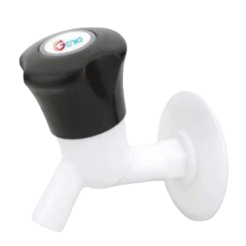 Pvc Bib Cock - Pvc, Customized Size, White | Durable, Glossy Finish, High Flow Rate, Wall Mounted