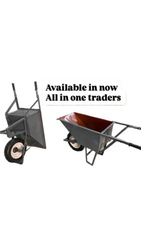 Construction Single Wheel Barrow - Color: Gray