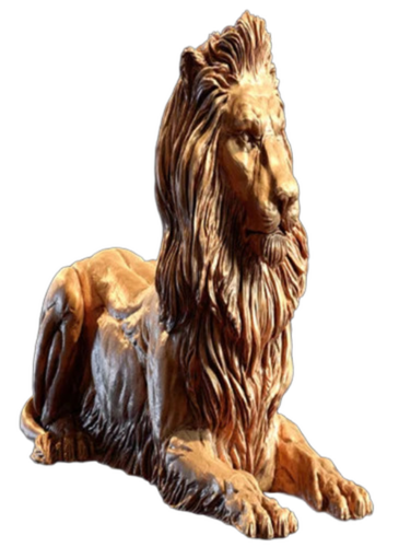 Frp Lion Statue - Color: Golden