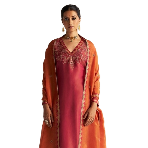Cherries Jubilee Kurta With Burnt