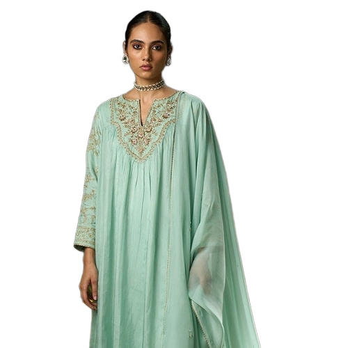 Dusty Aqua Festive Kurta Set