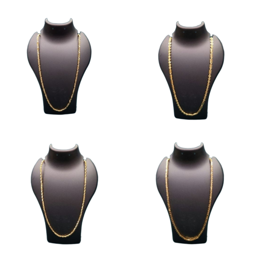 Gents Gold Plated Chains - Material: Silver
