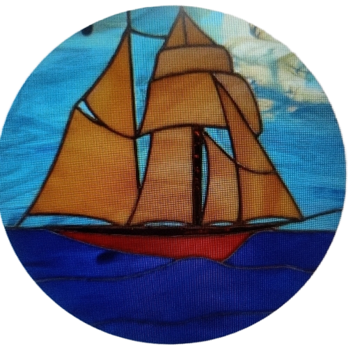 Sail Boat Stained Glass