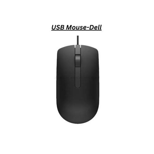 Dell USB Wired Optical Mouse MS116 1000 DPI Plug & Play Smooth Tracking Black