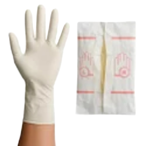 White Sterile Surgical Latex Gloves