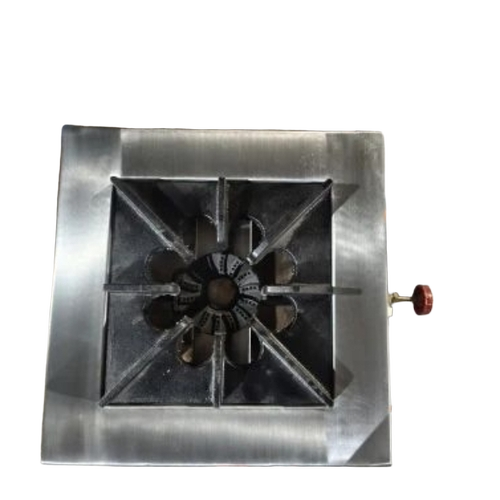 Kitchen Bhatti Single Burner - Color: Silver