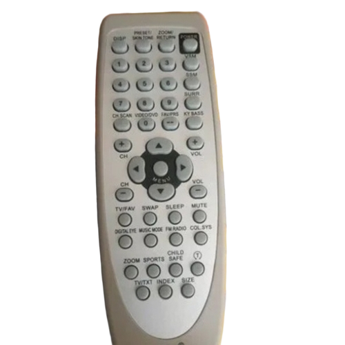 Tv Remote - Color: White And Gray