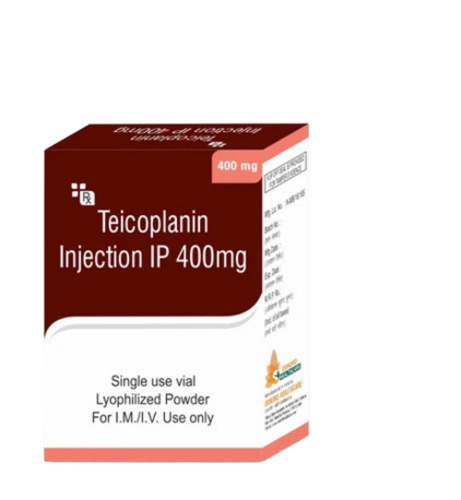 400mg Teicoplanin Injection - 400 mg Strength, Injection Form | Box Packaging, Suitable For Adults, Store In Cool Dry Place