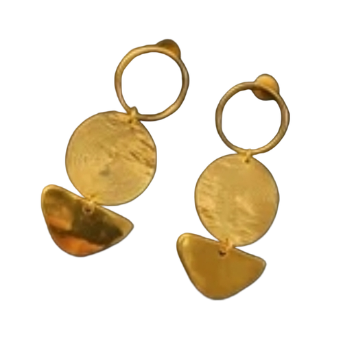 Gold Plated Dangling Earrings