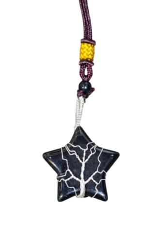 Black Obsidian Pendant - Stone Color: Multi