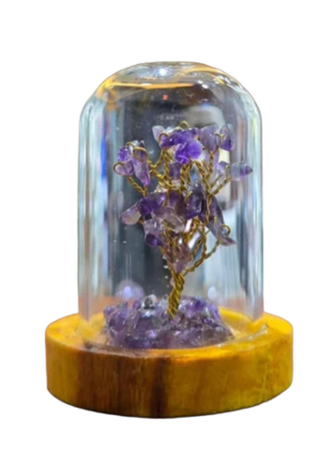 Crystal Amethyst Glass Tree Small - Size: Standard