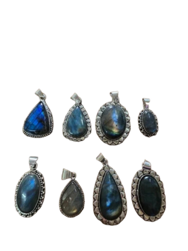 Labradorite Crystal Pendant - Color: Multicolor