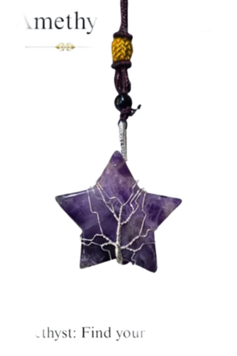 Purple Amethyst Pendant - Stone Color: Multi