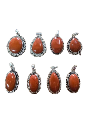 Red Jesper Pendant - Stone Color: Multi