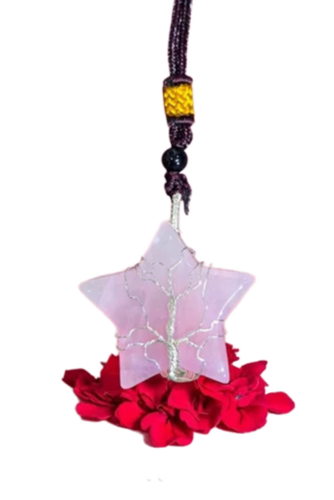 Rose Quartz Pendant - Stone Color: Multi