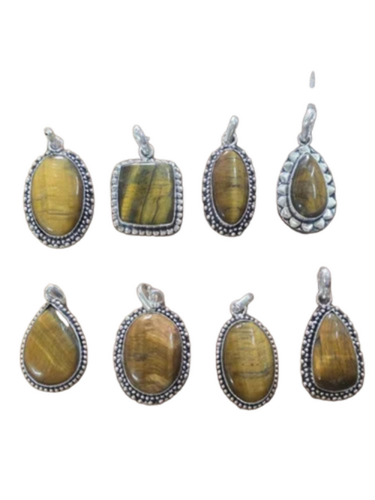 Tiger Eye Crystal Pendant - Color: Multicolor