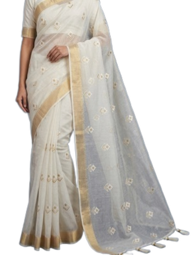 Cotton Sarees - Color: White