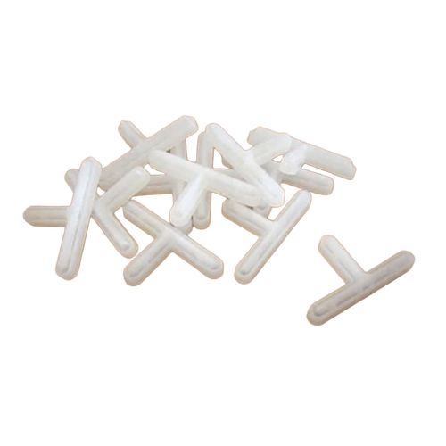 Tile Spacers - PVC Standard Size, White, Four-Way Cross Shape | Lightweight, Water Resistant, Reusable, Easy Installation