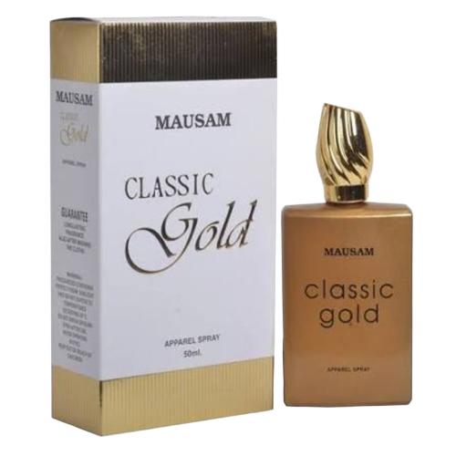 Classic Gold Perfumes - Clear Liquid 50mL | Alcohol Free, Chemical Free, Spill Resistant Bottle