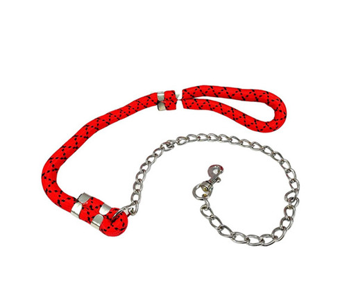 Dog Chain - Color: Red & Silver