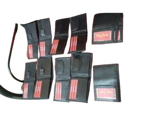Men Genuine Leather Wallets - Color: Black