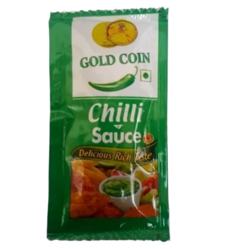8G Gold Coin Green Chilli Sauce Sachets - Flavor: Spicy