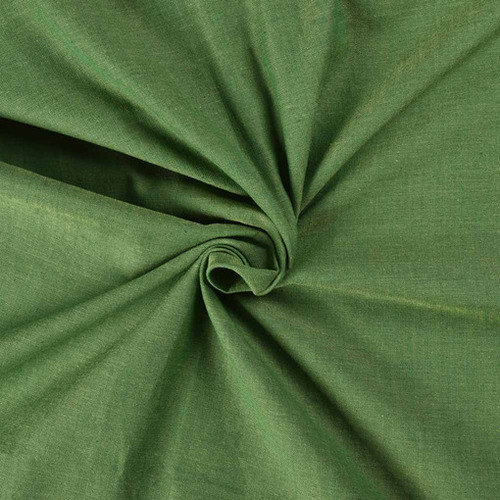 Plain Cotton Fabrics - 100% Cotton, Green, 40s Yarn Count | Quick Dry, Lightweight, Soft Smooth Texture