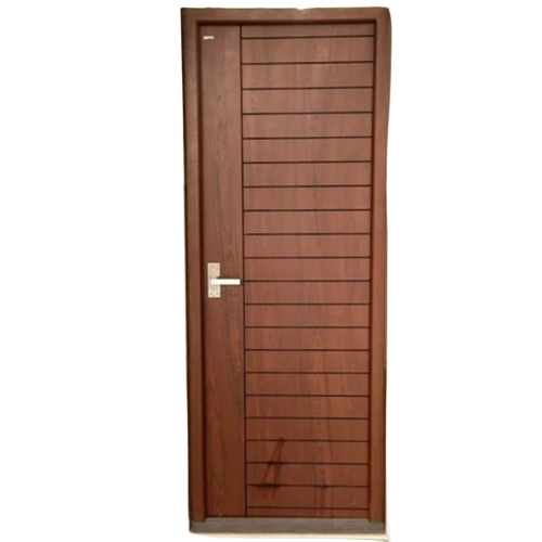 Pvc Bathroom Door - Pvc, Standard Size, Brown, Water Resistant | Easy Operate, Crack Resistant, Strong Build