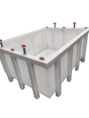 White Rectangular Pp Electroplating Pickling Tanks