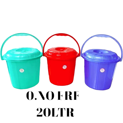 20 Ltr Ppcp Plastic Bathroom Bucket Set - Color: Multicolor