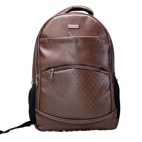 Designer Leather Bag - Color: Brown
