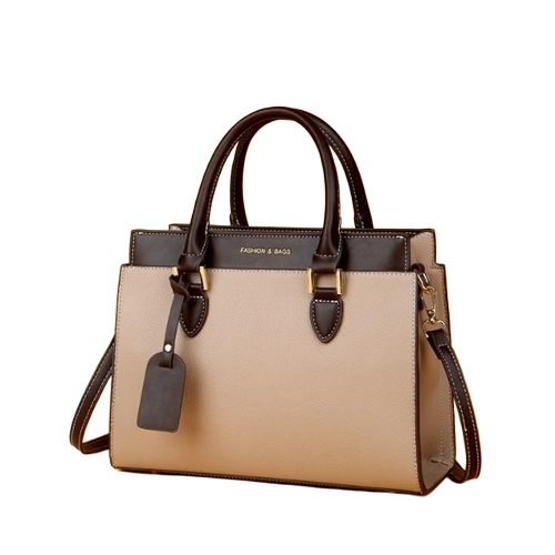 Ladies Shoulder Bag - Leather, Standard Size, Brown, Water Resistant, Zipper Closure, Soft Smooth Texture