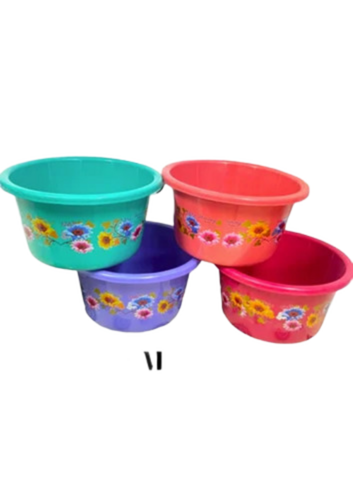 Multicolor 45 Ltr Ppcp Plastic Tub Set