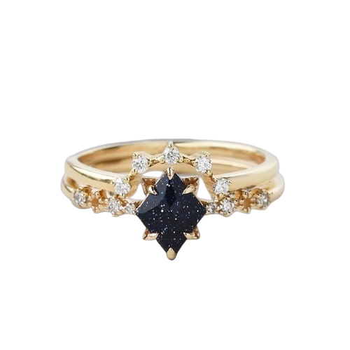 Blue Sabd Stone Ring
