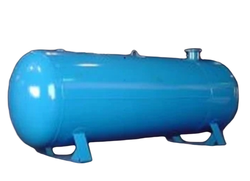 Horizontal Air Receiver Storage Tank - Color: Blue