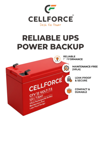 Ups Battery 12V/7.5Ah Cfv 12 Volt-7.5 - Capacity: 7.5Ah (Ampere-Hours) Pcs/Hr