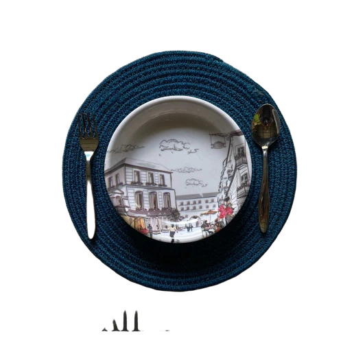 6 Inch Dahi Bhalla Melamine Plate - 100% Melamine, Small Round, Printed | Break Resistant, Polished Finish
