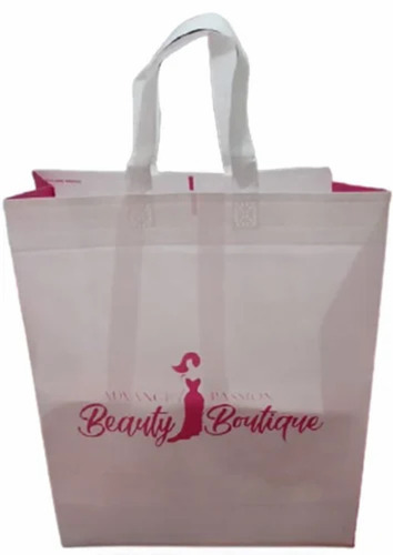 White Color Printed Loop Handle Non Woven Bag
