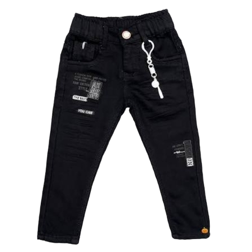 Boys Pant - Soft Fabric, Regular Fit, Adjustable Waist, Black | Breathable, Skin Friendly, Washable