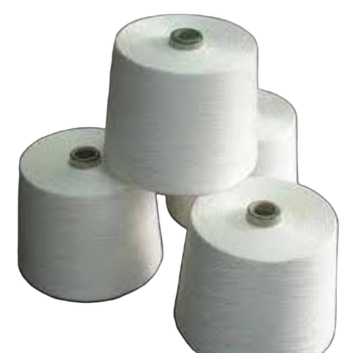 White Poly Cotton Yarn - Poly Cotton Blend, White Color, Lightweight Yarn | Soft Texture, Strong Thread, Durable Quality, Easy Weaving
