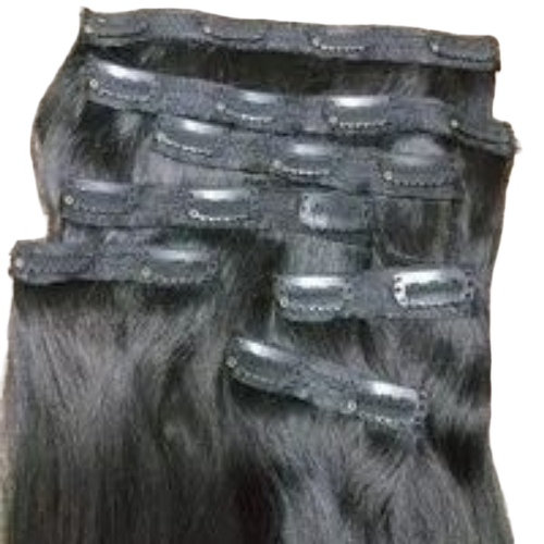Human Hair Clip On Set Extension