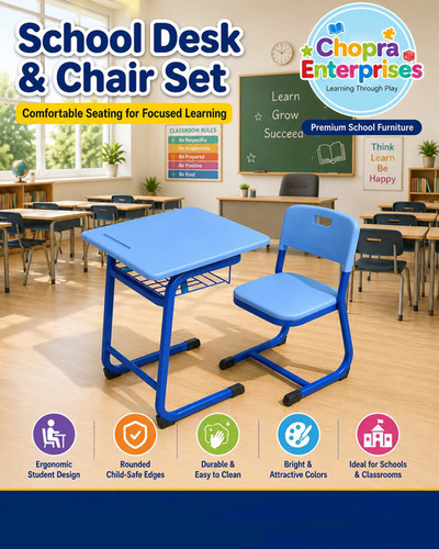 School Desk And Chair Set - Assembly: No Assembly Required
