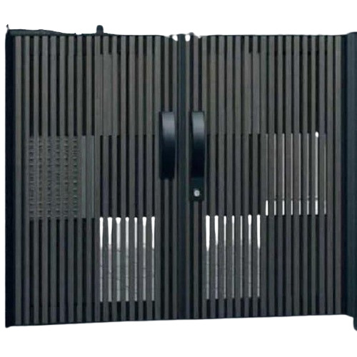 Black Metal Double Gate - Iron, Customized Size, Black Finish | Durable, Rust Resistant, Powder Coated, Easy Installation