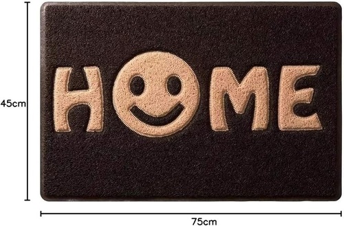 Home Door Mat With Smiley Face