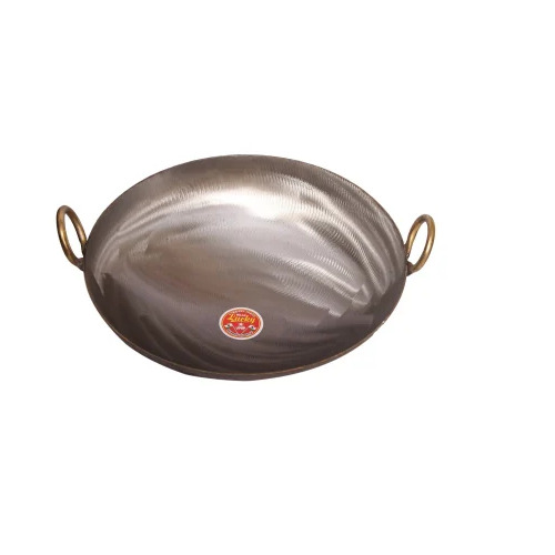 Round Iron Kadai - Color: Black